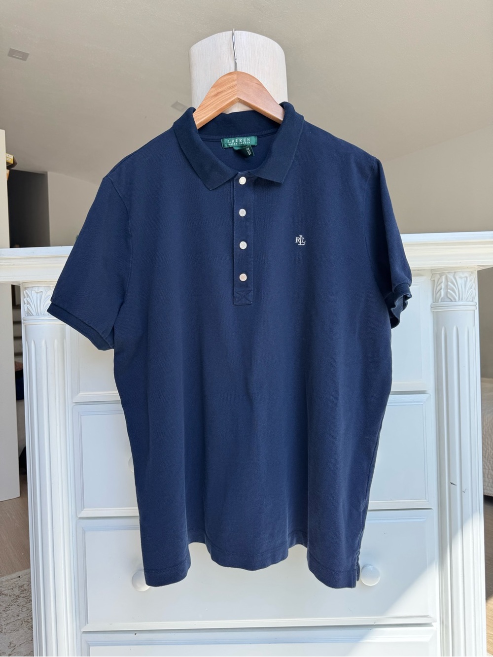 Lauren Ralph Lauren Navy Blue Embroidered Logo Polo Shirt Size 2X